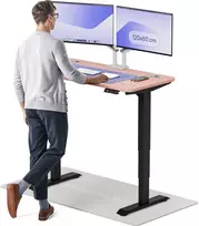 Elektrinis reguliuojamo aukščio stalas Desktronic HomePro Juodas/Rožinis, 120x60cm, Dvigubas motoras, USB ir USB-C įkrovimo lizdai