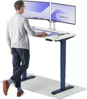 Elektrinis reguliuojamo aukščio stalas Desktronic HomePro Mėlynas/Baltas, 120x60cm, Dvigubas motoras, USB ir USB-C įkrovimo lizdai