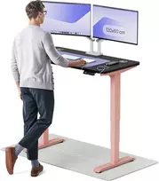 Elektrinis reguliuojamo aukščio stalas Desktronic HomePro Rožinis/Juodas, 120x60cm, Dvigubas motoras, USB ir USB-C įkrovimo lizdai