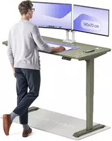 Elektrinis reguliuojamo aukščio stalas Desktronic HomePro Žalias/Žalias, 140x70cm, Dvigubas motoras, USB ir USB-C įkrovimo lizdai