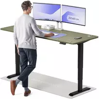 Elektrinis reguliuojamo aukščio stalas Desktronic HomePro Juodas/Žalias, 200x80cm, Dvigubas motoras, USB ir USB-C įkrovimo lizdai
