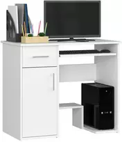 AKORD Darbastalis Pin 1 stalčius 1 spintelė kairė Baltas 90x50x74