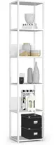 AKORD Metalinė lentyna Loft Balta/balta 40x32x192