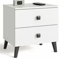 AKORD Komoda Mobi Baltai/juoda 40x37x58