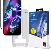 Apsauginis stiklas 3MK HardGlass Max su aplikatoriumi skirtas Apple iPhone 13/13 Pro/14/16E