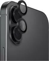 UNIQ Optix aliuminio kameros objektyvo apsauginis dėklas Apple iPhone 17 su aplikatoriumi, Juodas