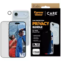 Panzer Glass „CARE by PanzerGlass“ flagmaninis „Privacy 3-in-1“ dėklas + privatumo stiklas + objektyvas, skirtas „iPhone Air“