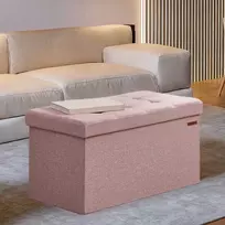SONGMICS suoliukas su daiktų laikymo dėže, 38 x 76 x 38 cm, sėdimoji dėžė, lovos suoliukas