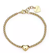 Sagapo Stellar SSE40 auksinis-plated heart bead bracelet