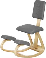 HOMCOM Ergonominis kelių kėdė, kelių sėdynė sveikatos kėdė namams, biurui, meditacijai pilka