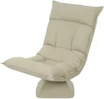 Fotelis HOMCOM grindų kėdė, 360° pasukama grindų kėdė su 5 padėčių reguliuojamu atlošu, sulankstoma grindų sofa, meditacijos kėdė, paminkštinta tinginio sofa svetainei, žaidimams ir skaitymui, smėlio spalvos