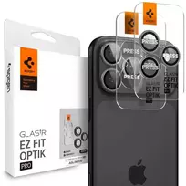 Kamerų apsauga Spigen Glass tR EZ Fit Optik Pro 2 Pack, pilka - iPhone 17/16/15/14 Pro / 17/16/15/14 Pro Max