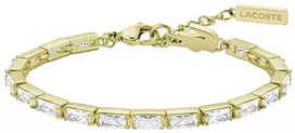 Lacoste Duchess auksinis-plated tennis bracelet with clear crystals 2040499