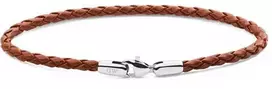 Daniel Wellington Pintinė rudos odos apyrankė St Mawes Daniel DW0040174