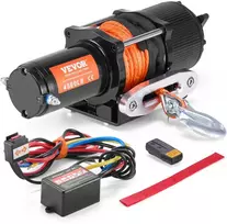 ATV/UTV elektrinė gervė, 2041 kg, sintetinis lynas, nuotolinis valdymas, 12V, bekelės gelbėjimui, visureigiams, keturračiams