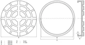 Bgs Technic Guminis padas | auto keltuvams | Ø 130 mm (7044)