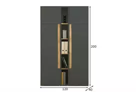 Biuro spinta Imv City, 120 cm, antracitas/ąžuolinė