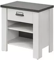 Naktinė spintelė Imv Sherwood, 60x39xH61 cm, balta/pilka