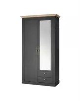 Prieškambario spinta Imv Westminster, 108 cm, tamsiai pilka/ąžuolinė