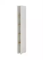 Lentyna City, 20 x 40 x 200 cm, balta / ąžuolas