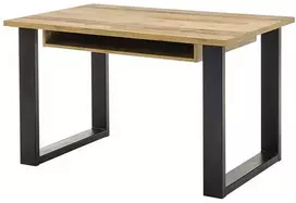 Rašomasis stalas Sherwood, 125 x 60 x 76 cm, ruda / pilka