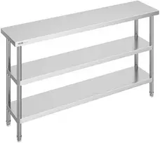 Nerūdijančio plieno maisto ruošimo stalas 356x1524x864mm, komercinis, virtuvės, metalinis, 14x60 colių, darbastalis, gamybos stalas