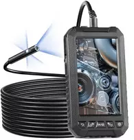 Trigubo lęšio endoskopinė kamera su 5" ekranu, 5 m kabeliu, boreskopinė inspekcinė kamera, automatinė variklio inspekcinė kamera