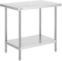 Nerūdijančio plieno maisto gamybos stalas 610x914x864 mm, komercinis, metalinis, virtuvės, restorano