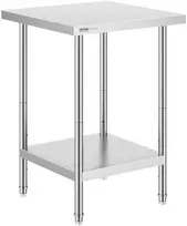 Nerūdijančio plieno darbo stalas maisto ruošimui 610x610x864 mm, komercinis, virtuvės, metalinis, gamybos