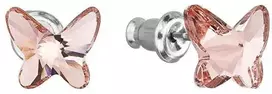 Evolution Group Auskarai su rausvai oranžiniais Swarovski kristalais Butterfly 51048.3 rose peach