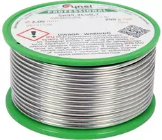 Bešvinis litavimo viela suFlux 2mm Sn99.3Cu0.7, elektronikos litavimui, lituoklis