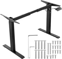 Elektrinis stovimo stalo rėmas, reguliuojamo aukščio darbo vieta, 70-117 cm, plieno rėmas, sėdimo-stovimo stalo keitiklis, ergonomiškas stalo rėmas