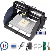 CNC graviravimo mašina, 3 ašių CNC maršrutizatorius, 300x180x45mm CNC frezavimo staklės medienai, akrilui, PVC, plastikui, su 15000mW lazerio moduliu