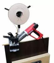 Briaunų apdailos mašina, baldams, su šoniniais ir galiniais apipjaustytuvais, aliuminio liejinys, temperatūros kontrolė, 50 mm laminavimo mašina
