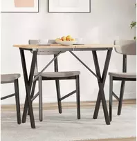 Valgomojo stalo kojos, 80x40x73cm, ketus, X formos rėmas