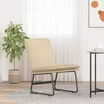 Fotelis Poilsio kėdė, kreminės spalvos, 52x75x76cm, audinys