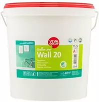 Sienų dažai VIVACOLOR Žalias LINE WALL 20, pusiau matiniai, baltos sp., A bazė, 11,7 l
