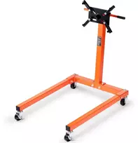 Variklio stovas, 590 kg, sukamas, reguliuojamas, plieno, su padėklu, 4 ratukais, variklio laikiklis, automobilių remontui