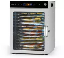Sukamasis maisto džiovintuvas 12 padėklų, 800W, nerūdijančio plieno, vaisių, daržovių, mėsos džiovyklė, reguliuojama temperatūra, laikmatis