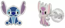 Disney Sidabriniai asimetriniai auskarai Lilo & Stitch ES00088SL.CS