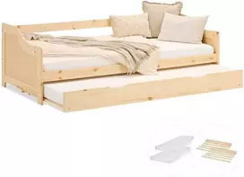 Homestyle4U Lova, 206x66x97.5 cm, Natūrali