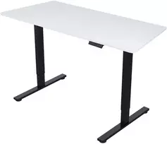 Home4you Stalas ERGO FIT Elektrinis, 120x68 cm, Juodas/Baltas