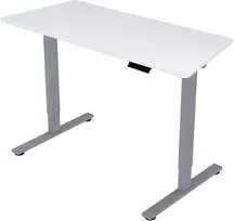 Home4you Elektrinis stalas ERGO FIT 1 variklio, 120x68 cm, pilkas/baltas
