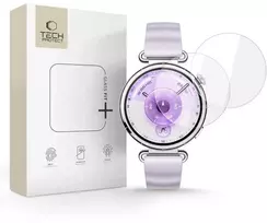 „Tech-Protect Glass Fit+“ 2 grūdinto stiklo pakuotė, skirta „Huawei Watch GT 6 41mm“ - skaidri