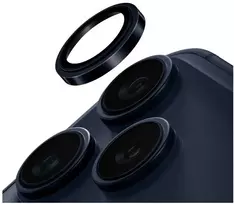 UNIQ Optix Prime kameros objektyvo apsauginis dėklas Apple iPhone 17 Pro / Apple iPhone 17 Pro Max su aplikatoriumi, tamsiai mėlynas