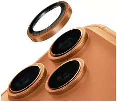 UNIQ Optix Prime kameros objektyvo apsauginis dėklas Apple iPhone 17 Pro / Apple iPhone 17 Pro Max su aplikatoriumi, saulėlydžio spalvos