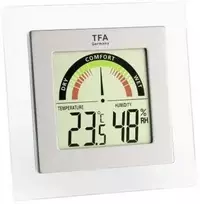 Termometras-higrometras su komforto lygio indikatoriumi su metrologine patikra TFA 30-5023M