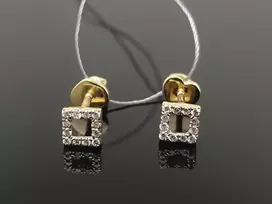 Best Diamonds Geltono aukso auskarai su briliantais