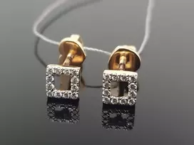 Best Diamonds Auksiniai auskarai su briliantais