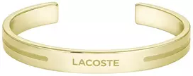 Lacoste Nuotykių ieškotojo paauksuota plieninė atvira vientisa apyrankė 2040527